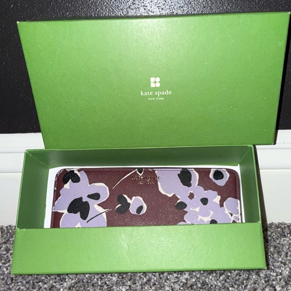 Kate Spade floral zip around wallet